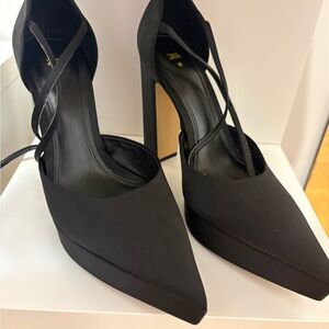 Zara Black Strappy Heels